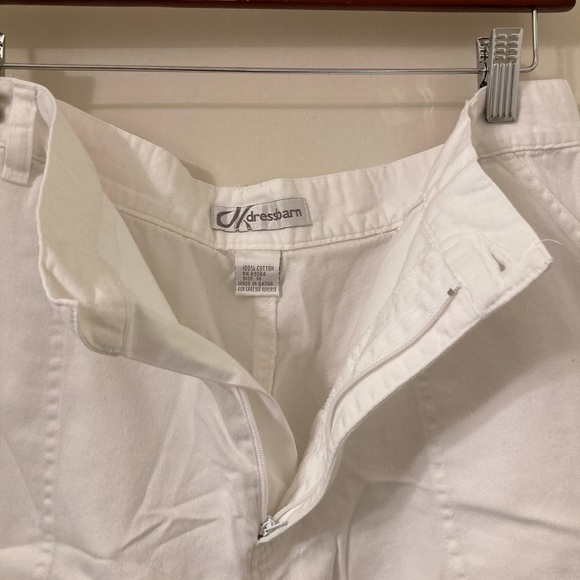 100% Cotton Shorts 4 Pocket Casual Shirt Dress Short Bermudas Jean Size 14 White - Picture 6 of 10